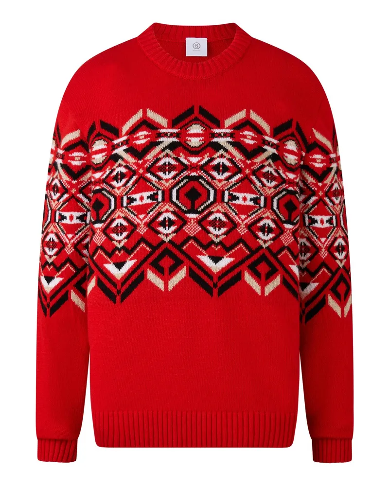 Bogner Norweger-Pullover Luci für Herren - Rot/Schwarz Rot