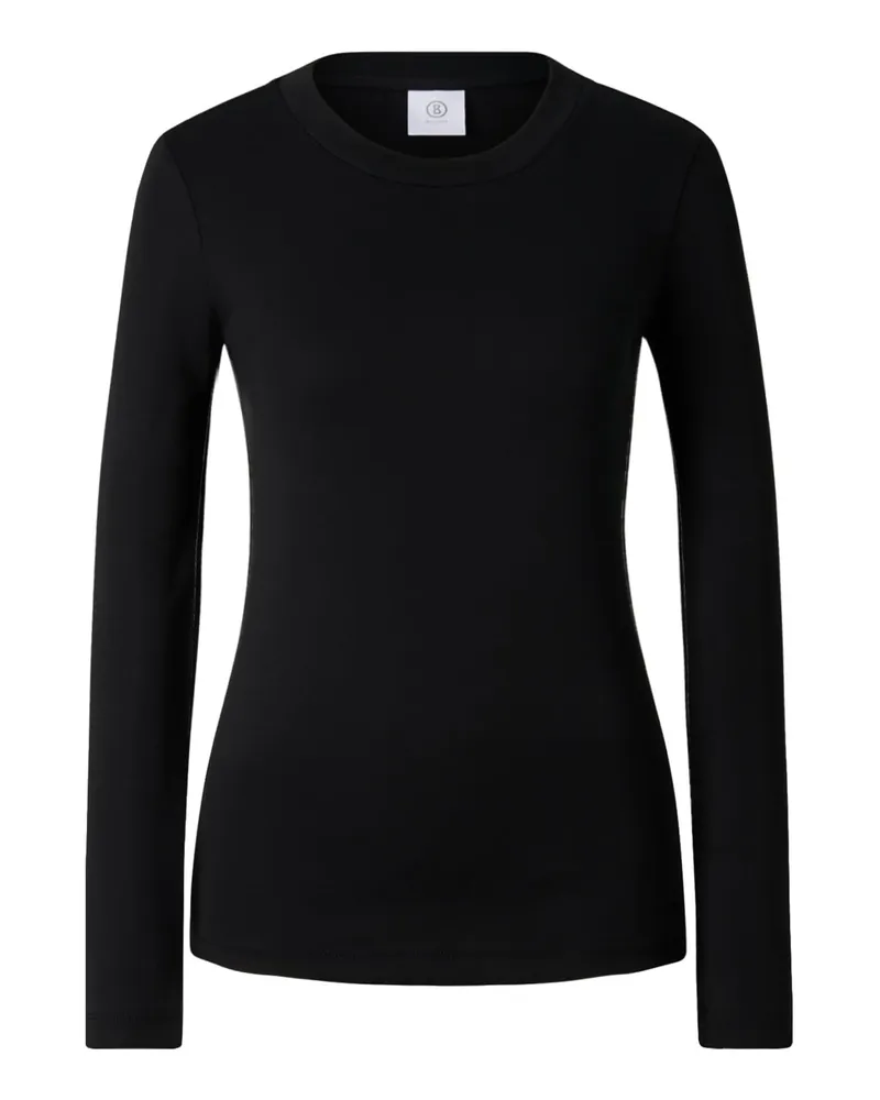 Bogner Baumwoll-Longsleeve Nikini für Damen - Schwarz Schwarz