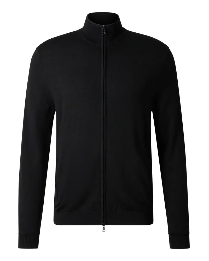 Bogner Schurwoll-Strickjacke Oscar für Herren - Schwarz Schwarz