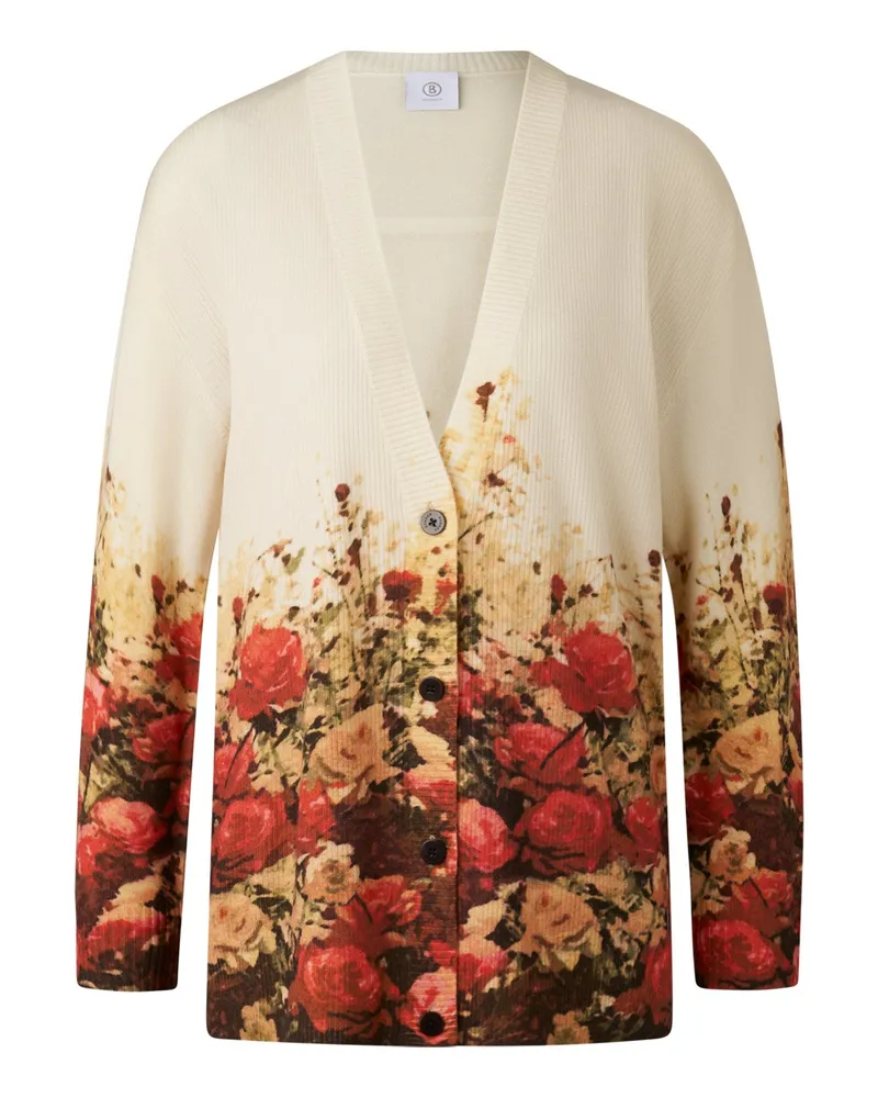 Bogner Cardigan Heidi für Damen - Sand/Rot Sand