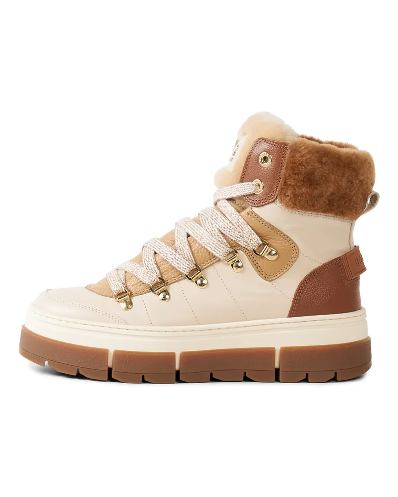Bogner Schnürboots Vaduz mit Spikes für Damen - Beige/Cognac Beige
