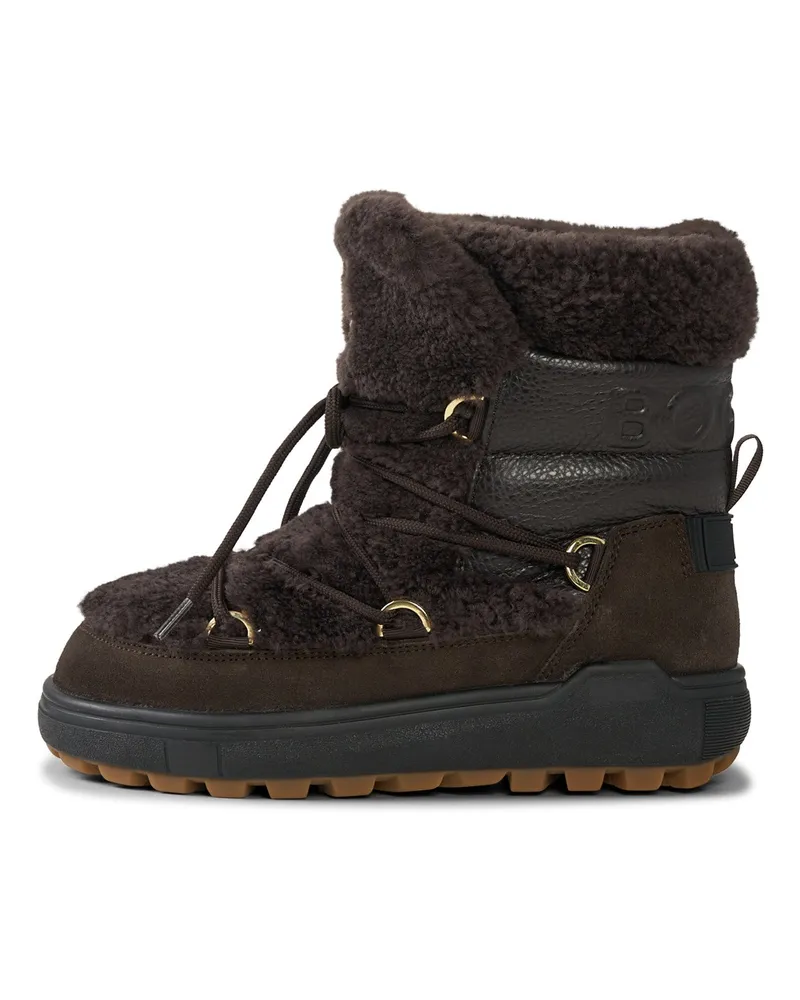 Bogner Snow Boots Chamonix mit Spikes für Damen - Chocolate Chocolate