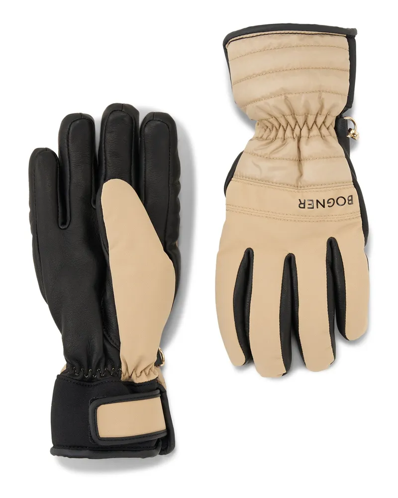 Bogner Handschuhe Cadis für Damen - Beige/Schwarz Beige