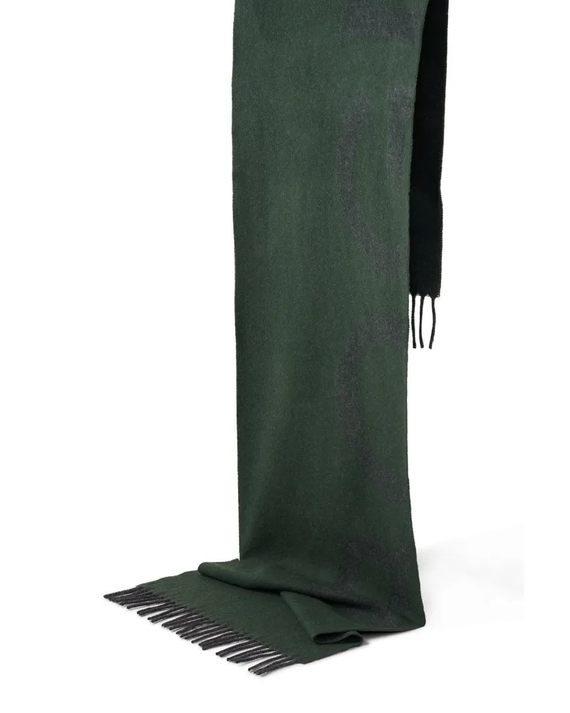 Bogner Wollschal Scarf - Dunkelgrün/Anthrazit Dunkelgrün