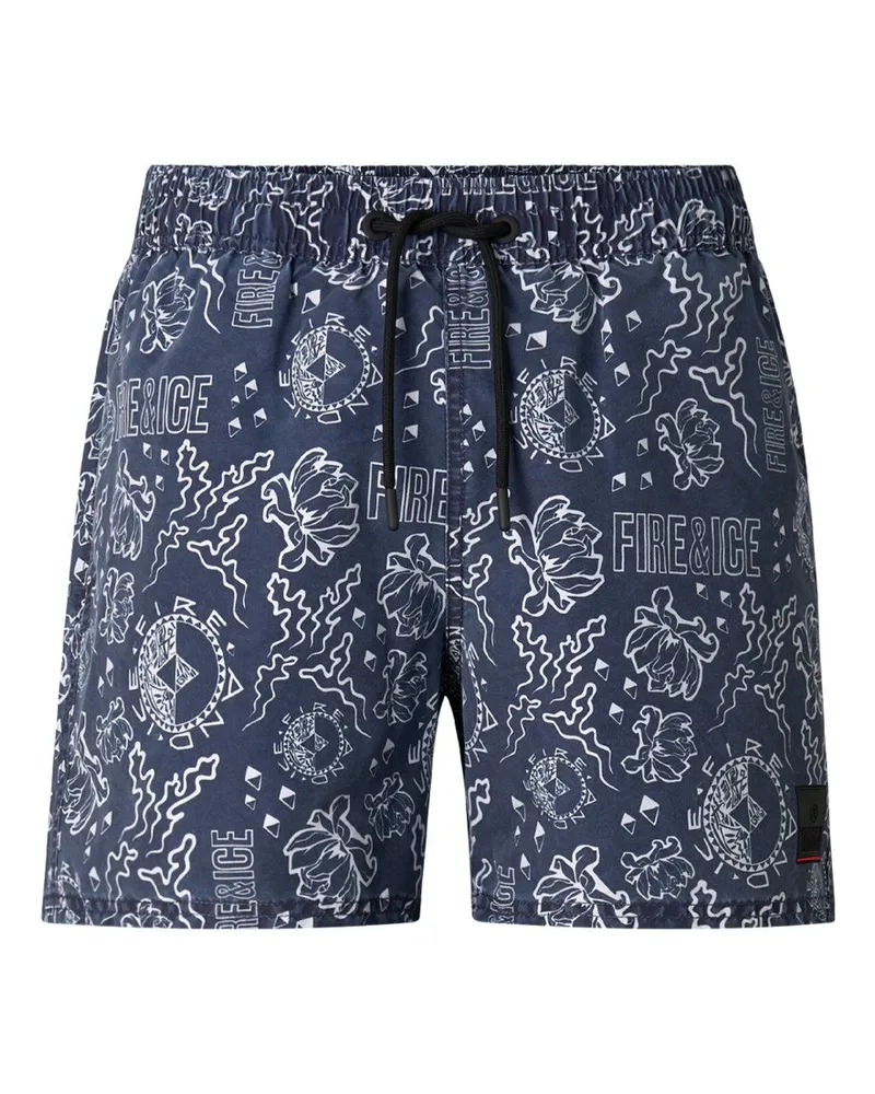 Bogner Fire & Ice Badeshorts Nelson für Herren - Dunkelblau/Weiß Dunkelblau