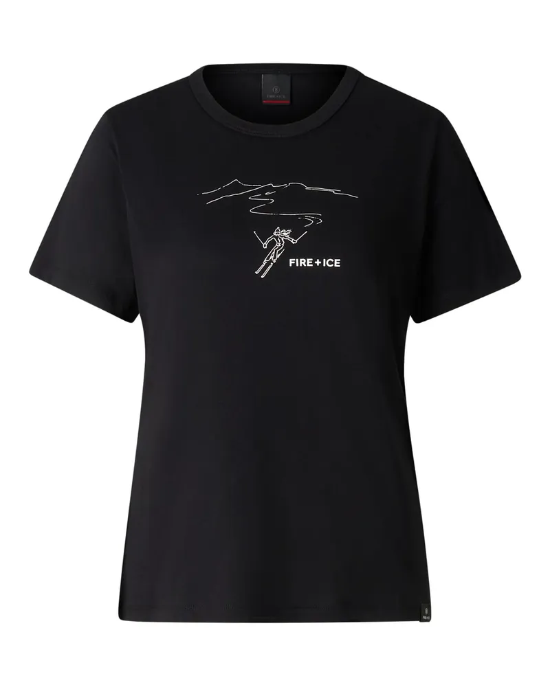 Bogner Fire & Ice Baumwoll-T-Shirt Zyssa für Damen - Schwarz Schwarz