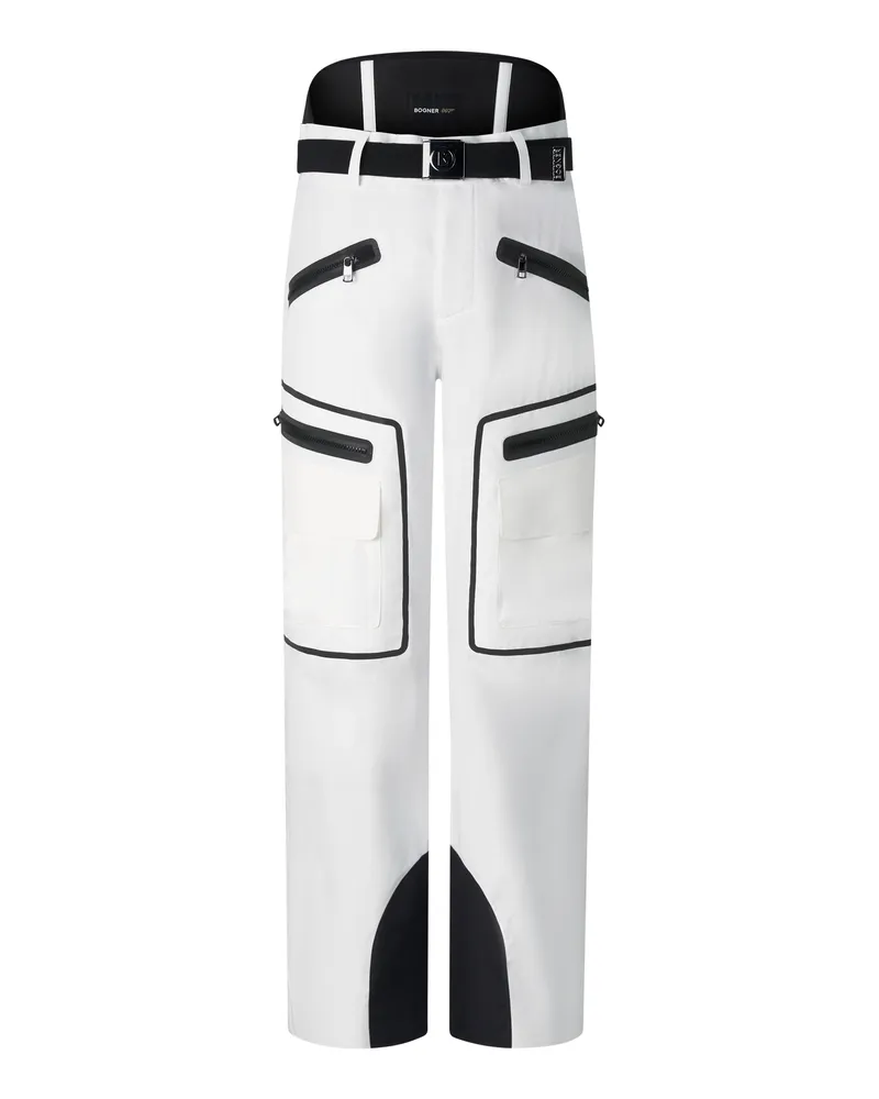 Bogner Cargo-Skihose Bond für Herren - Off-White/Schwarz Off-white