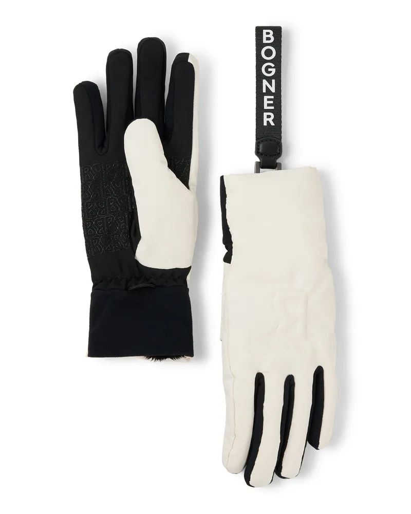 Bogner Handschuhe Cozy für Damen - Off-White/Schwarz Off-white