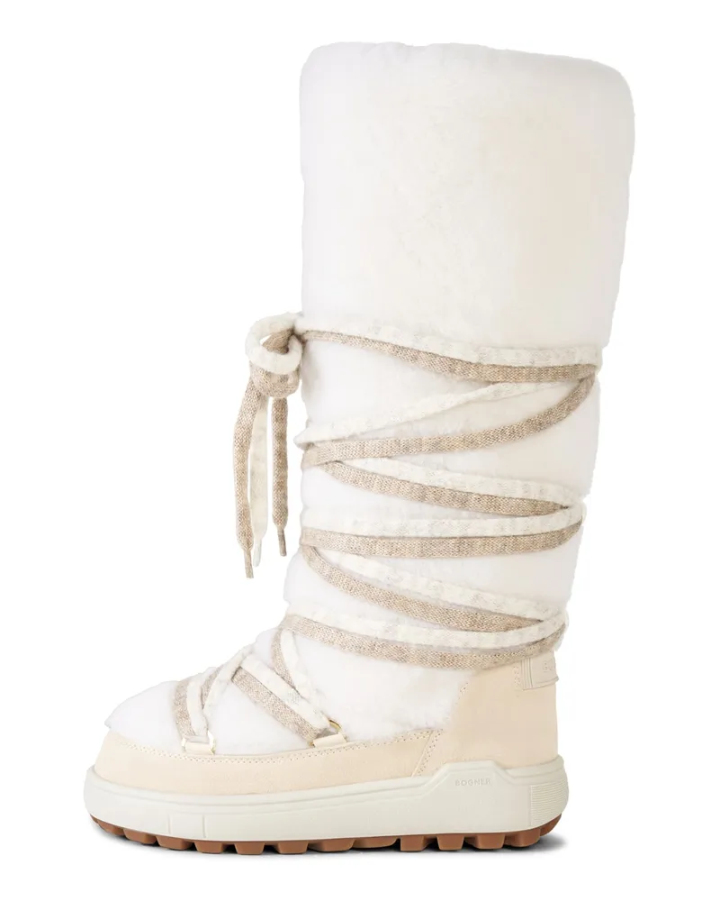 Bogner Snow Boots Chamonix mit Spikes für Damen - Off-White Off-white