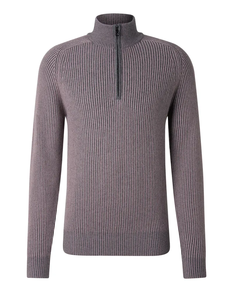 Bogner Schurwoll-Kaschmir-Troyer Dwayne für Herren - Mauve/Grau Mauve