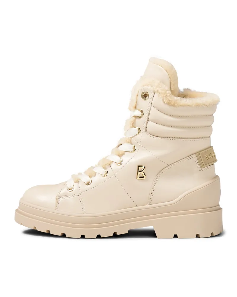Bogner Schnürboots St. Moritz mit Spikes für Damen - Creme Creme