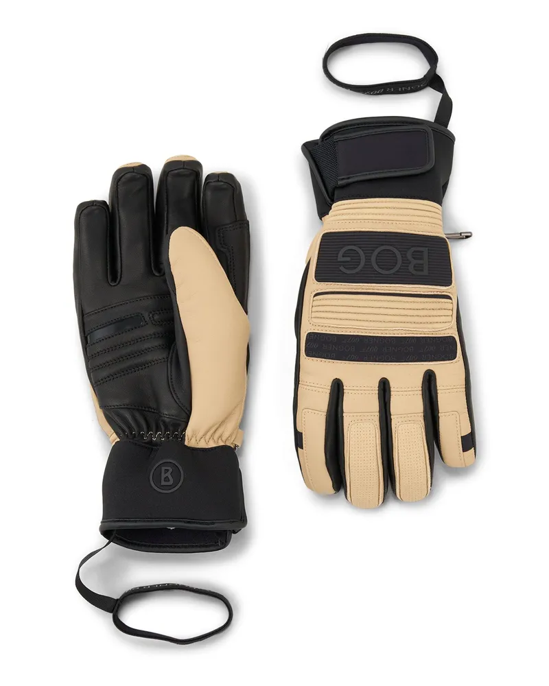 Bogner Handschuhe Silvan 007 - Beige/Schwarz Beige