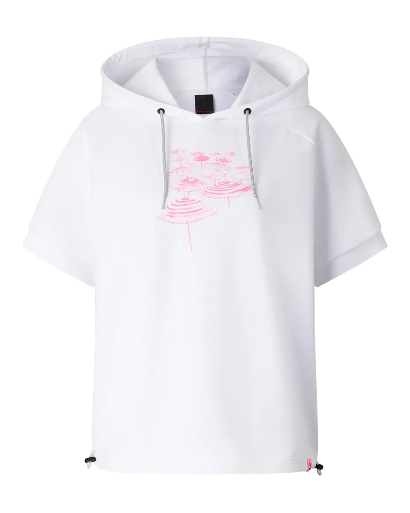 Bogner Fire & Ice Kurzarm-Hoodie Sharon für Damen - Weiß/Pink Weiß