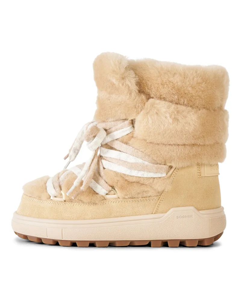 Bogner Snow Boots Chamonix mit Spikes für Damen - Beige Beige