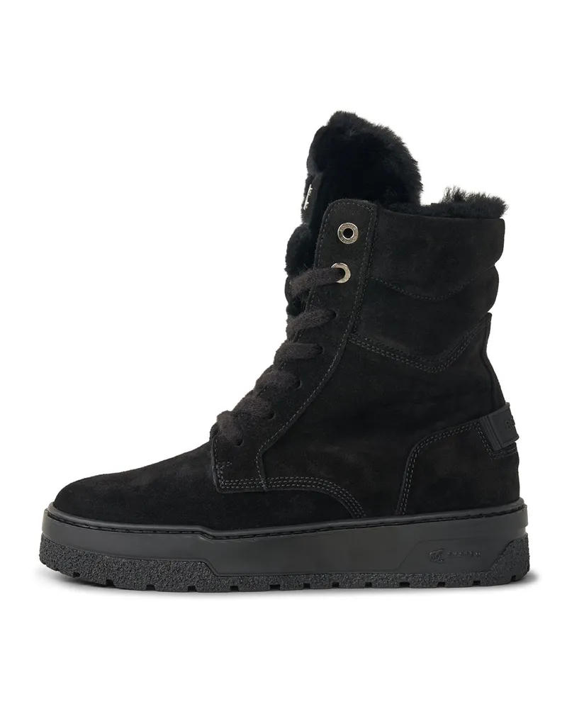 Bogner Schnürboots Calgary mit Spikes für Damen - Schwarz Schwarz