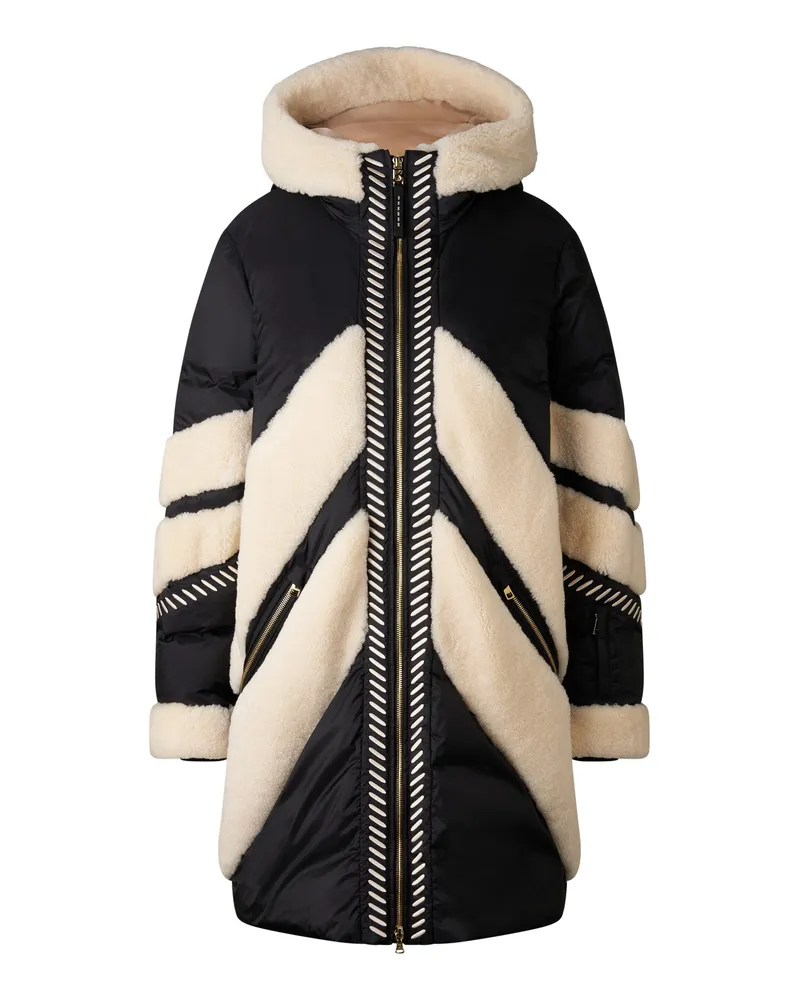 Bogner Daunenparka Amila für Damen - Schwarz/Creme Schwarz