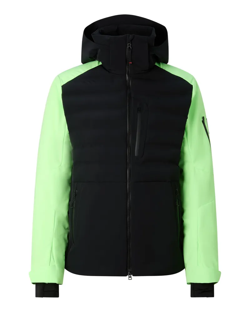 Bogner Fire & Ice Skijacke Ivo für Herren - Schwarz/Neon-Grün Schwarz