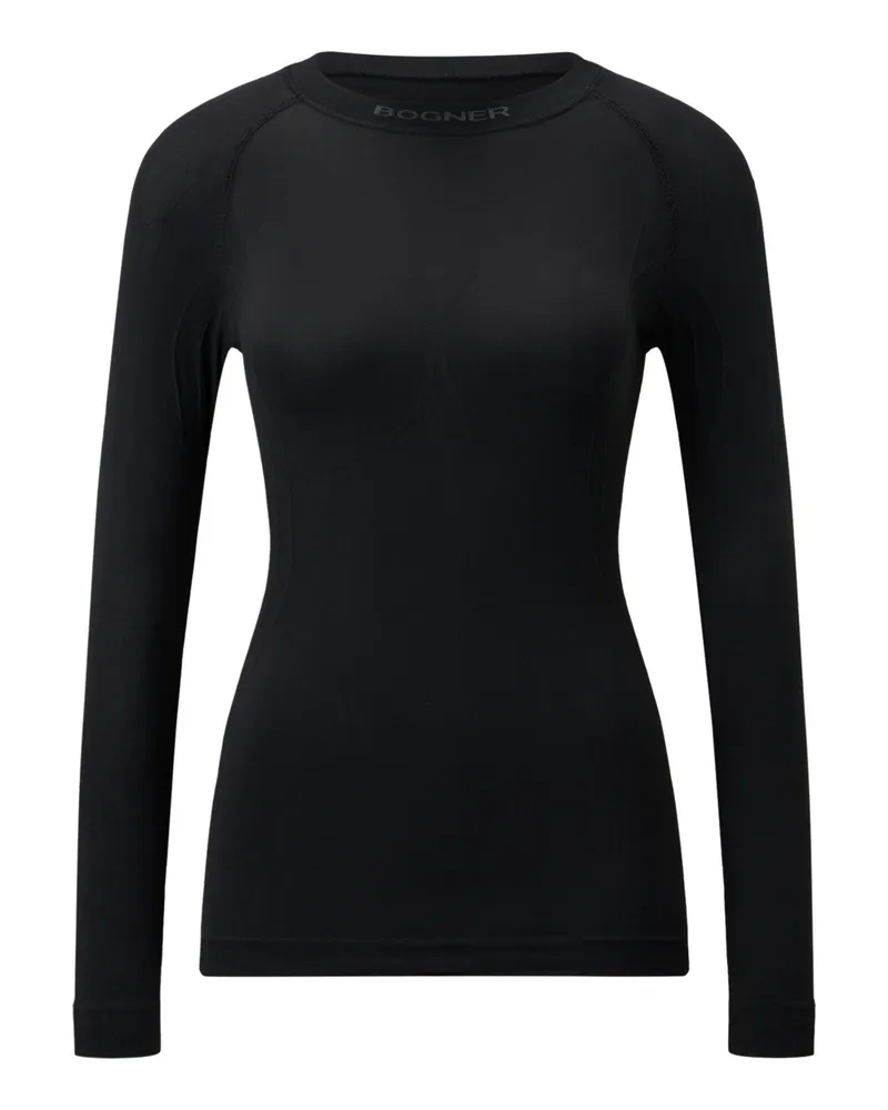 Bogner Funktions-Longsleeve NA551 für Damen - Schwarz Schwarz