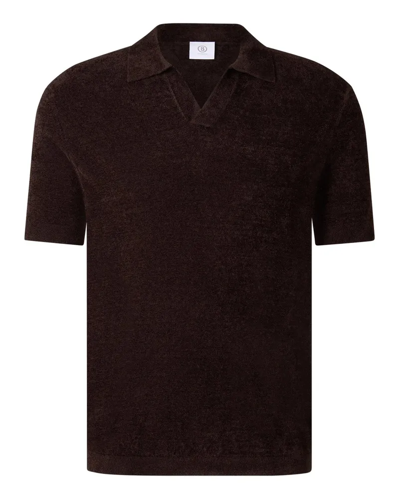 Bogner Strick-Polo-Shirt Finn für Herren - Dunkelbraun Dunkelbraun