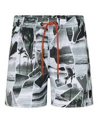 Bogner Fire & Ice Badeshorts Nelson für Herren - Schwarz/Weiß Schwarz