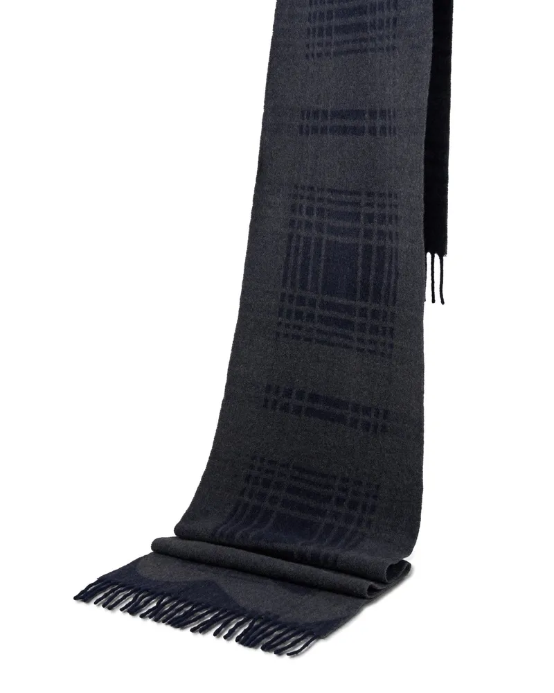 Bogner Woll-Schal Scarf für Herren - Navy-Blau/Grau Navy-blau