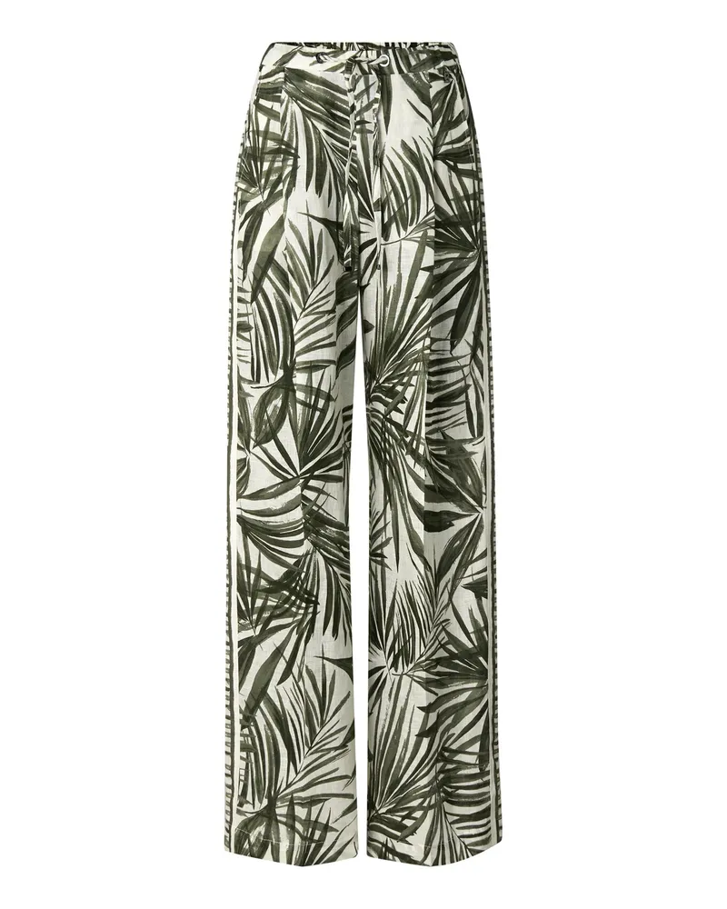 Bogner Leinenhose Gina für Damen - Oliv-Grün/Creme Oliv-grün
