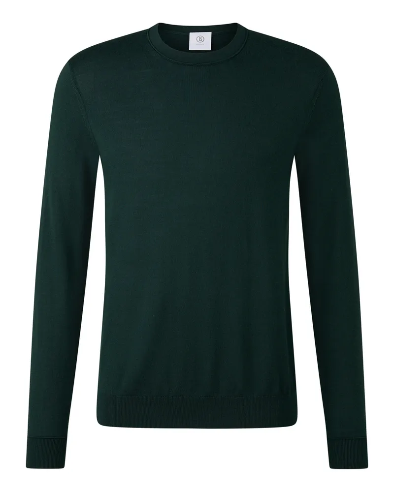 Bogner Feinstrick-Pullover Ole für Herren - Dunkelgrün Dunkelgrün