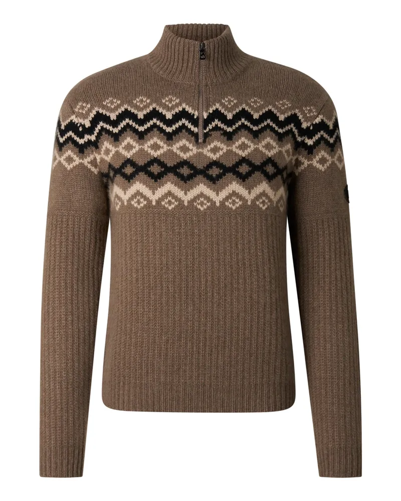 Bogner Kaschmir-Troyer Ludi für Herren - Hazel/Beige/Schwarz Hazel