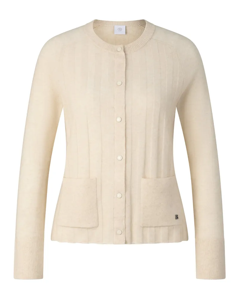 Bogner Schurwoll-Kaschmir-Cardigan Tanja für Damen - Creme Creme