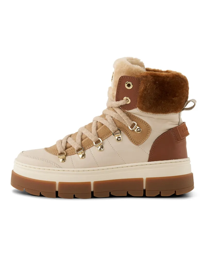 Bogner Mid Boots Vaduz mit Spikes für Damen - Beige/Cognac Beige