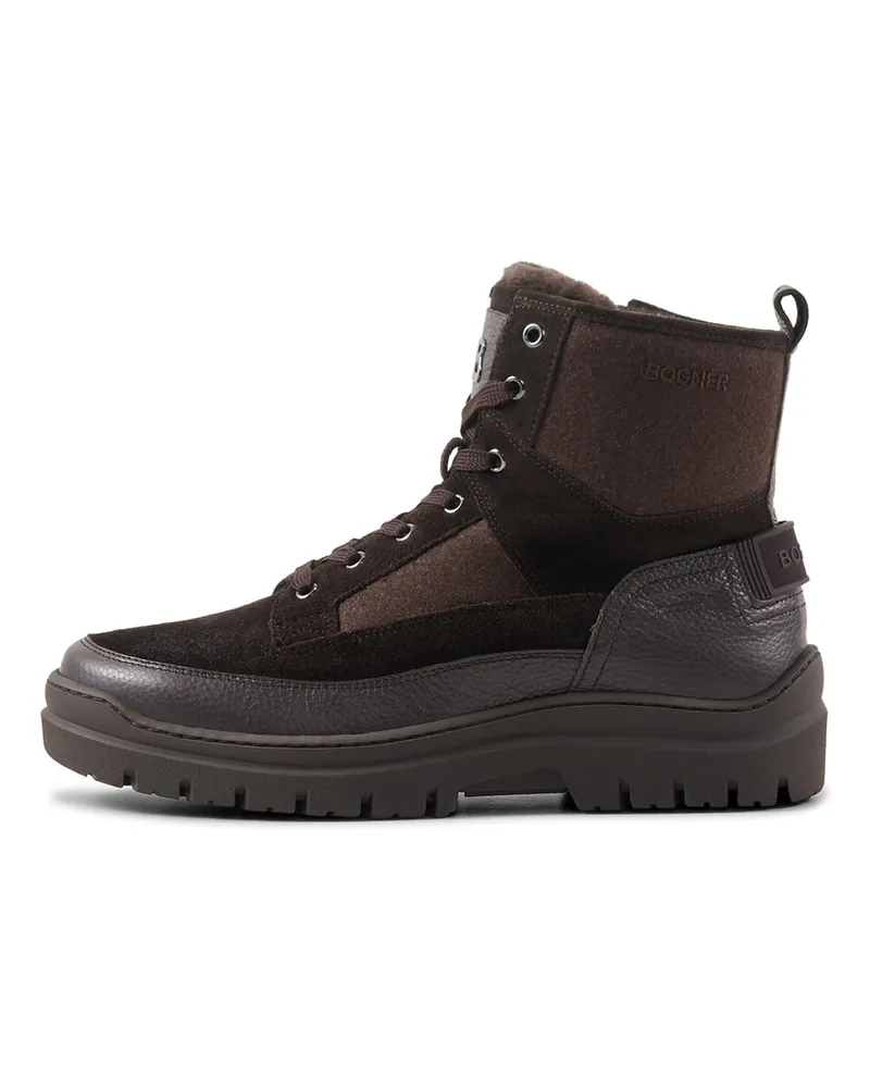 Bogner Schnürboots Bansko mit Spikes für Herren - Dunkelbraun Dunkelbraun