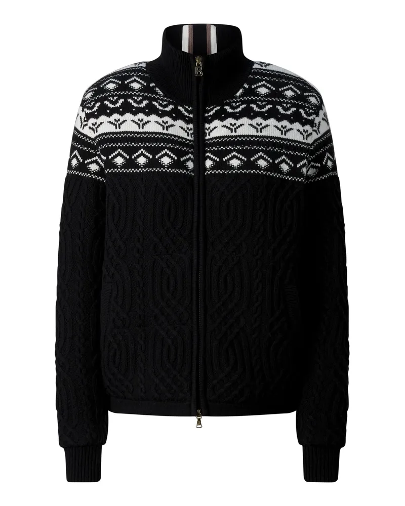 Bogner Norweger-Strickjacke Carolyn für Damen - Schwarz Schwarz