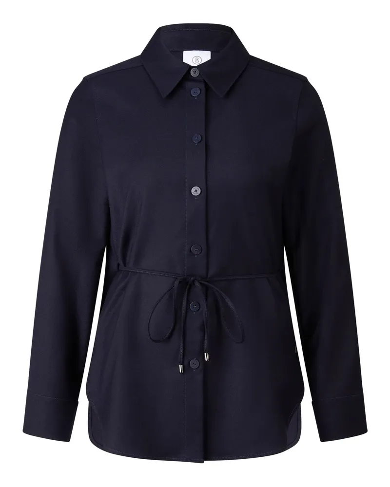 Bogner Flanell-Bluse Ariela für Damen - Navy-Blau Navy-blau