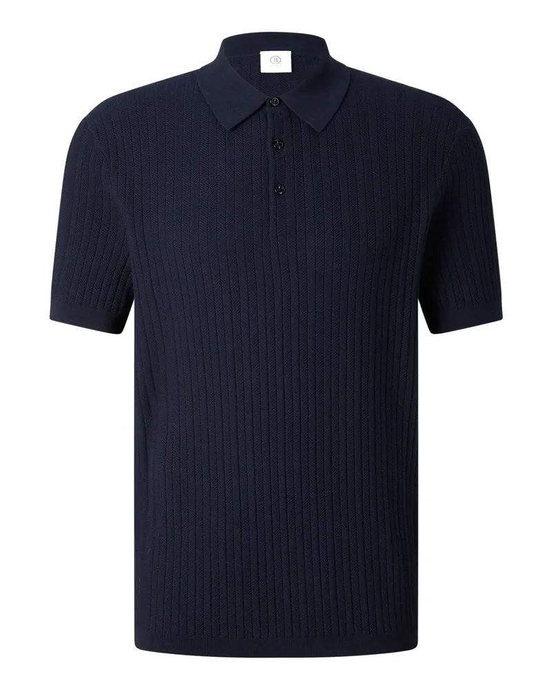Bogner Strick-Polo-Shirt Tobias für Herren - Navy-Blau Navy-blau