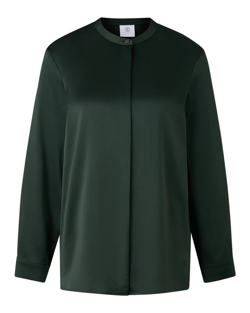 Bogner Satin-Bluse Gerrit für Damen - Dunkelgrün Dunkelgrün