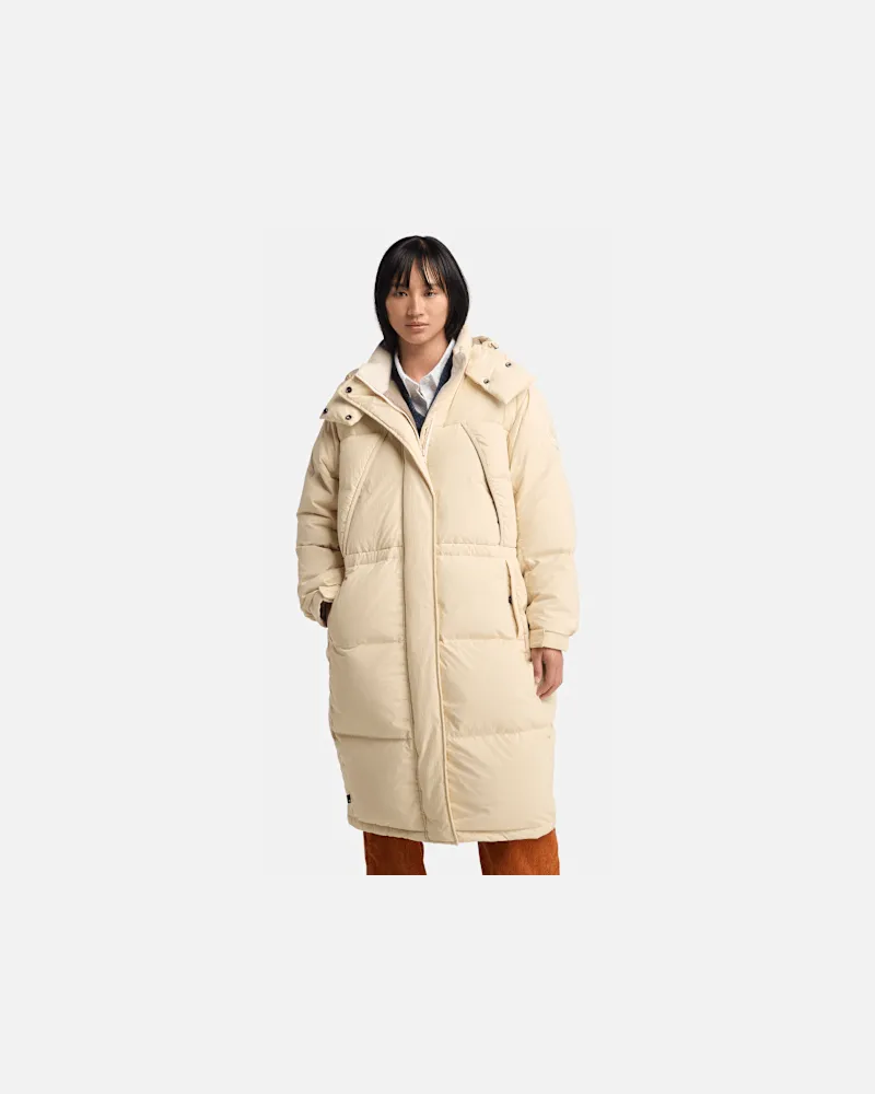Timberland Langer, gesteppter Howker Parka aus recycelten Daunen für Damen in Beige, Damen, Beige, Größe Beige