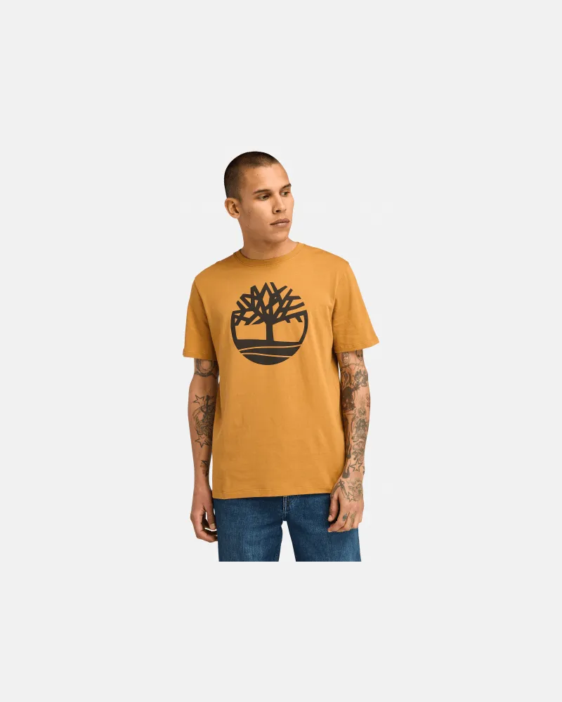 Timberland Kennebec River Kurzarm-T-Shirt mit Baumlogo für Herren in Gelb, Herren, Gelb, Größe Gelb