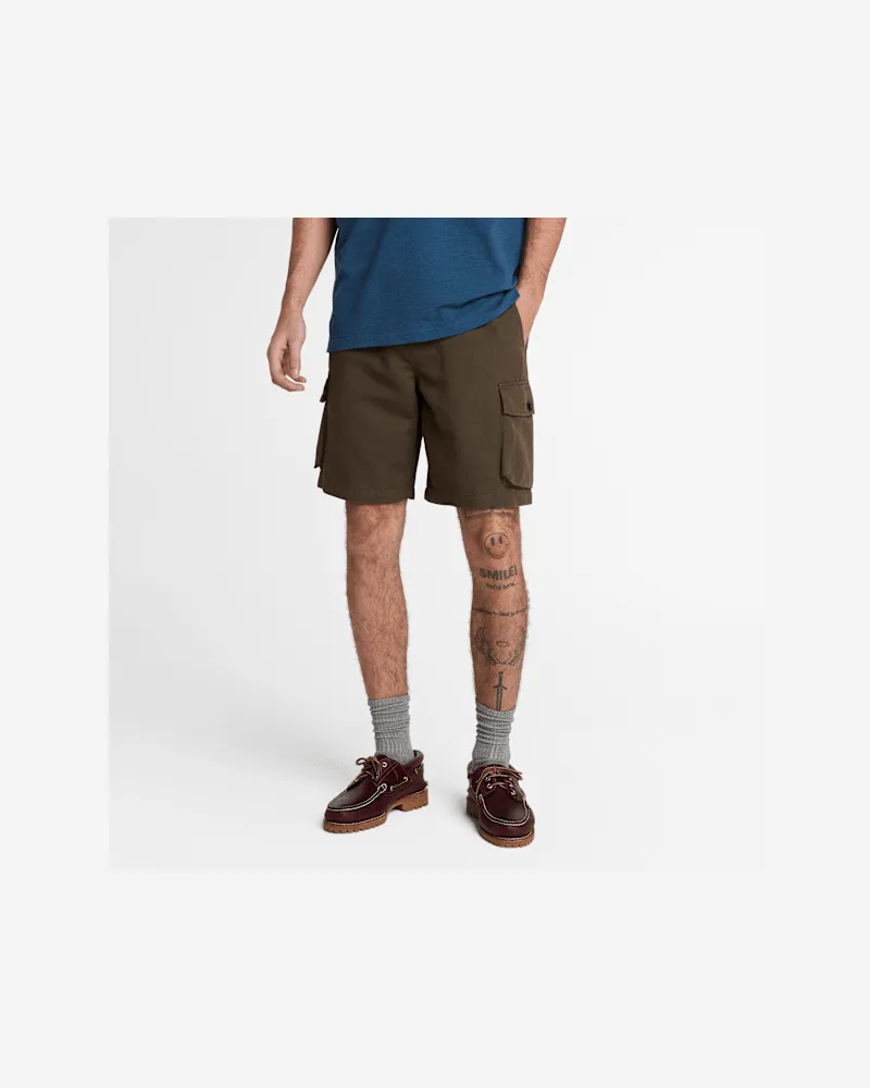 Timberland Utility-Shorts aus Baumwoll-Leinen-Gemisch für Herren in Grün, Herren, Grün, Größe Grün