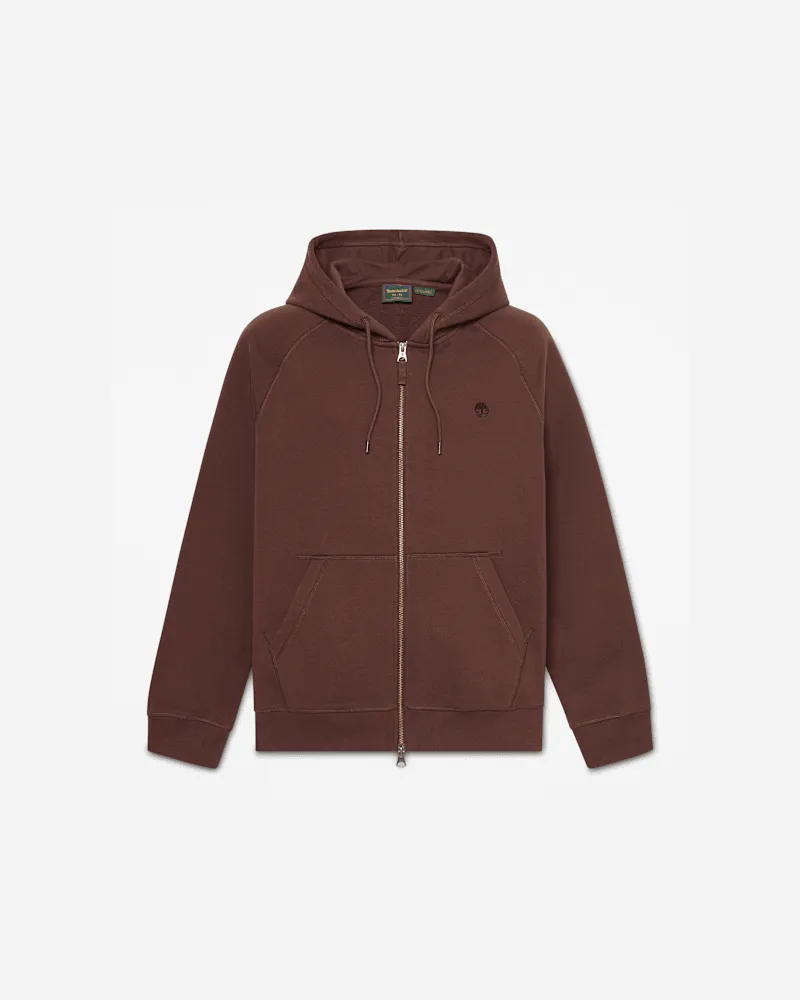 Timberland Exeter River Hoodie mit durchgehendem Reißverschluss für Herren in Dunkelbraun, Herren, Braun, Größe Braun
