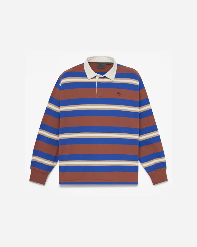 Timberland Langärmeliges Rugby-Polohemd für Herren in Braun, Herren, Braun, Größe Braun
