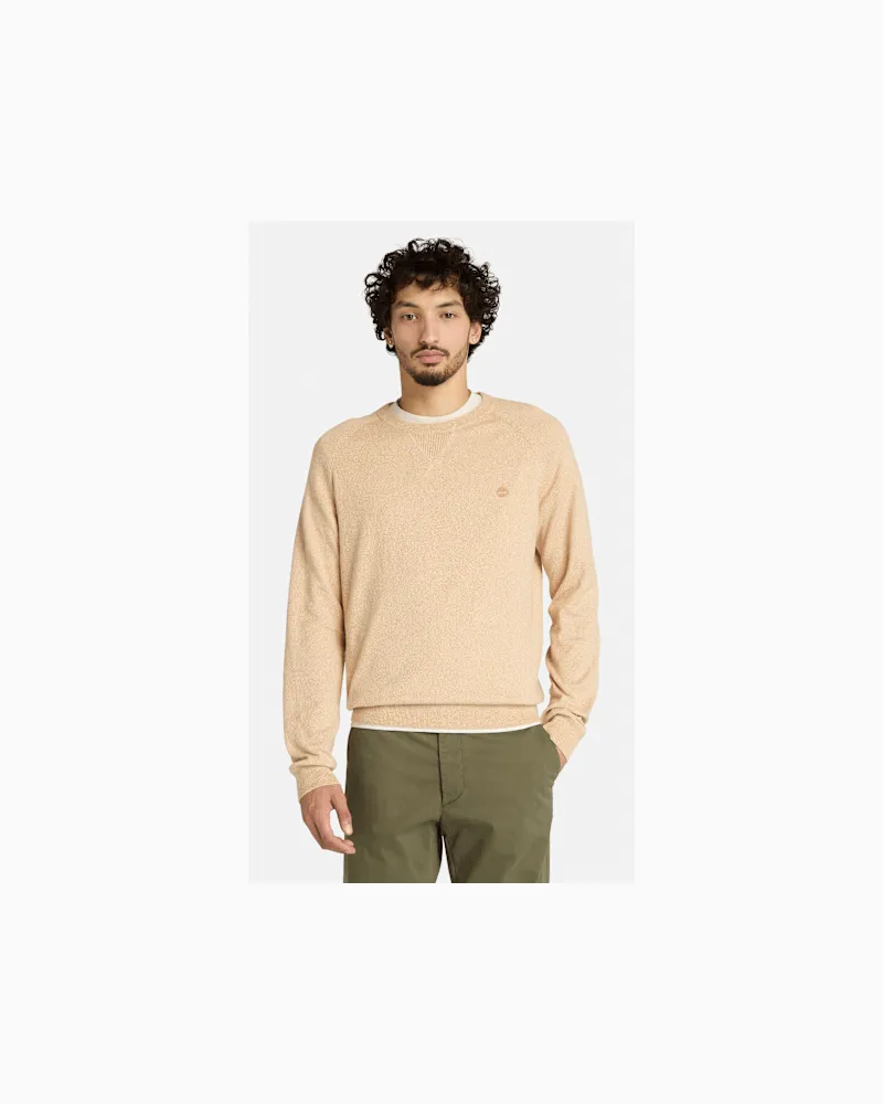 Timberland Williams River Baumwollpullover mit Raglanärmeln und Rundhalsausschnitt für Herren in Beige, Herren, Beige, Größe Beige