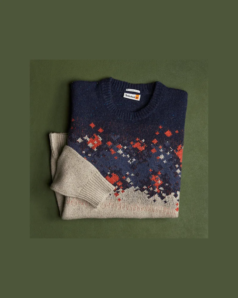 Timberland Fair-Isle-Pullover für Herren in Beige, Herren, Beige, Größe Beige