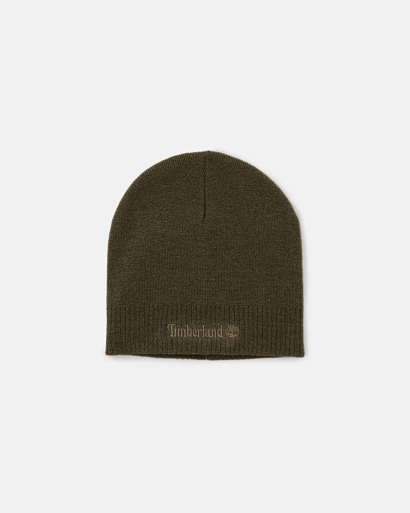 Timberland Strickmütze mit Logo in Grün, Grün Grün