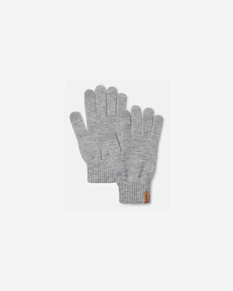 Timberland Rippstrickhandschuhe in Dunkelgrau, Grau Grau