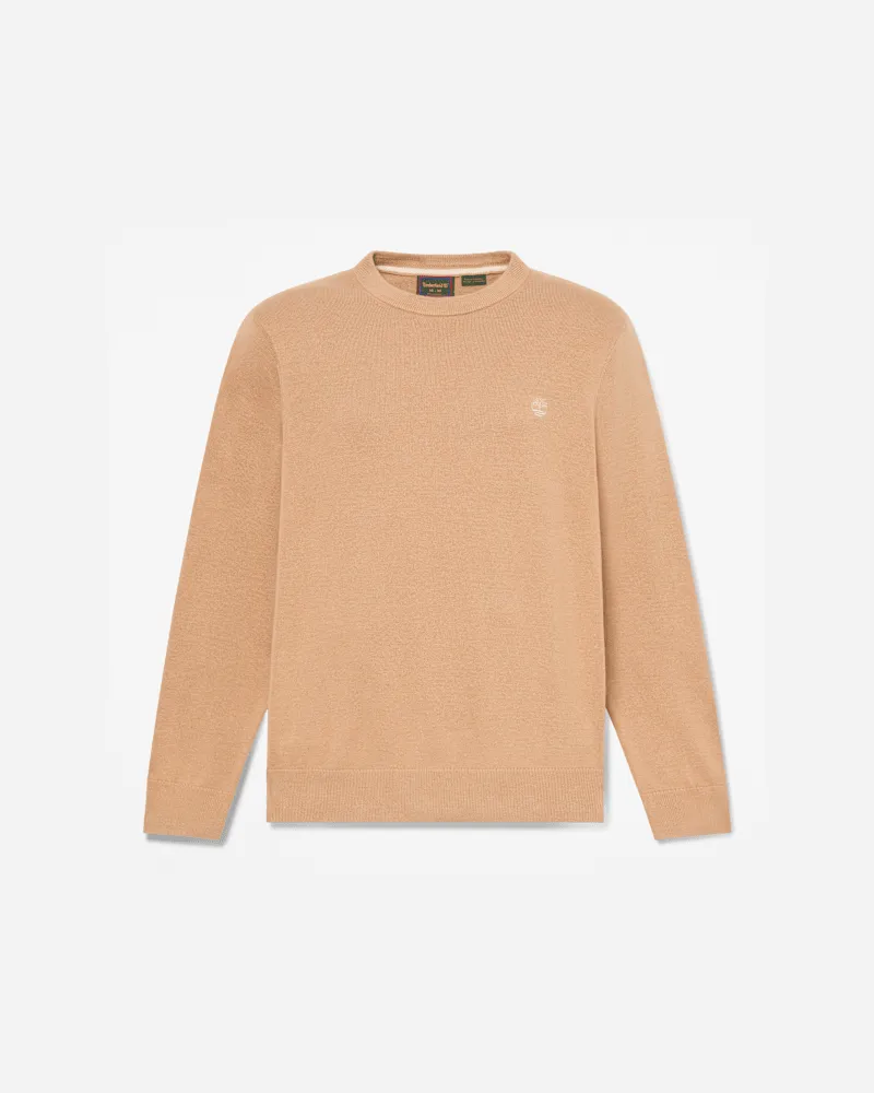 Timberland Williams River Baumwollpullover mit Rundhalsausschnitt für Herren in Hellbraun, Herren, Braun, Größe Braun