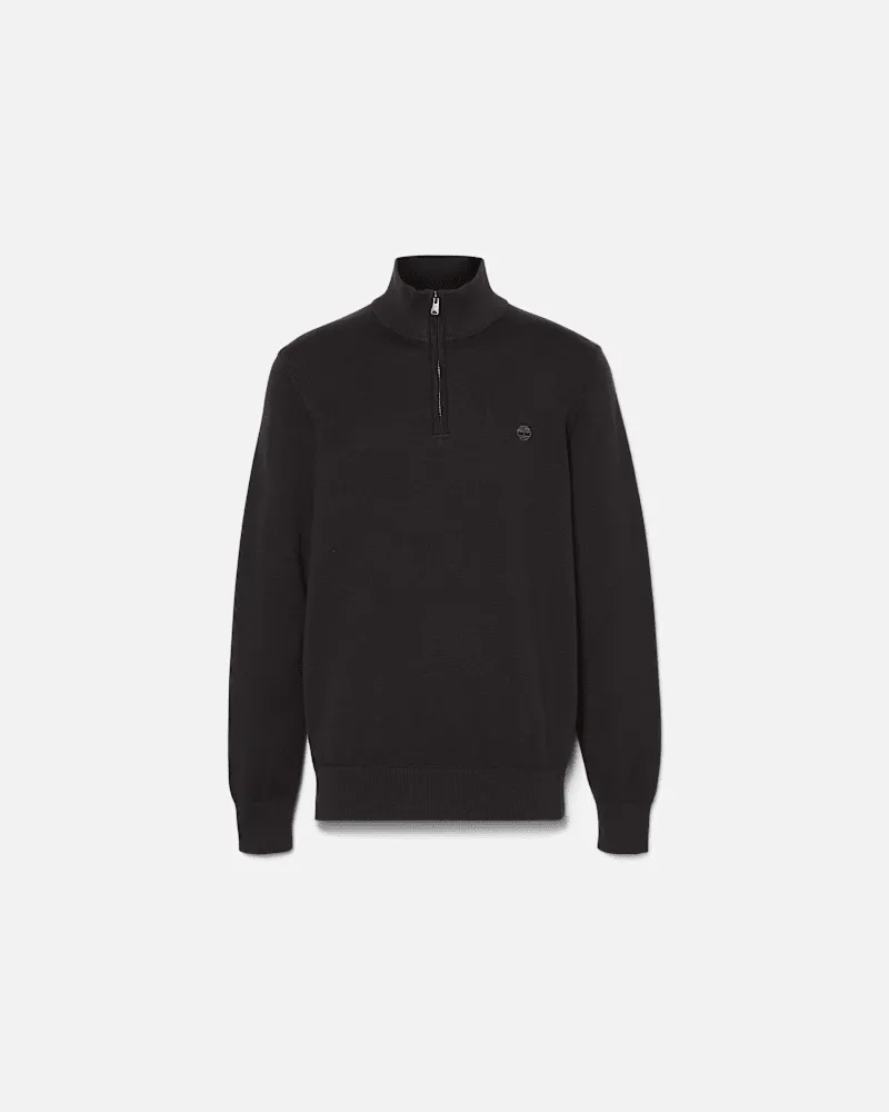 Timberland Williams River Pullover mit 1/4-Reißverschluss für Herren in Pflaster-Schwarz, Herren, Schwarz, Größe Schwarz