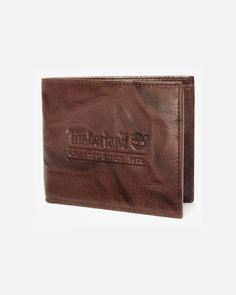 Timberland Geldbörse aus gewaschenem Leder für Herren in Dunkelbraun, Herren, Braun Braun