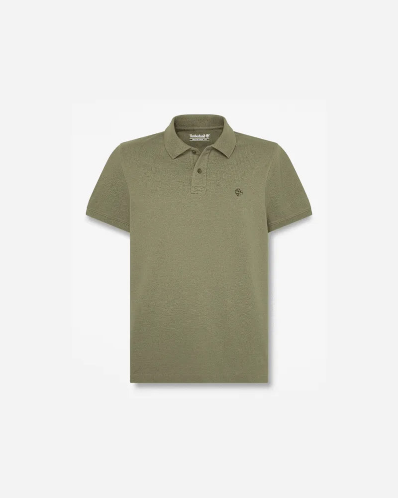 Timberland Oyster River Kurzarm-Polohemd mit schmaler Passform für Herren in Grün, Herren, Grün, Größe Grün