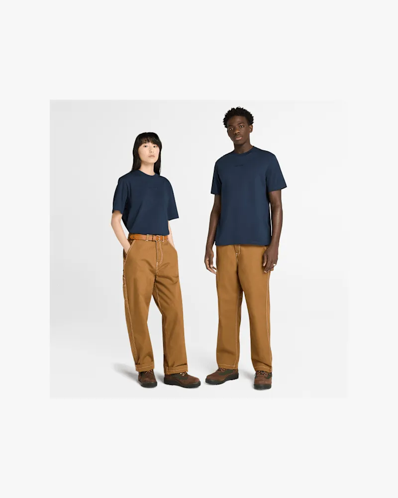 Timberland All Gender Carpenter-Hose aus gewaschenem Duck-Canvas in Dunkelgelb, Gelb, Größe Gelb