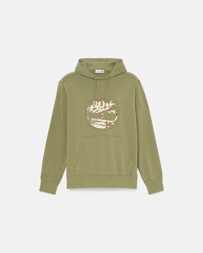 Timberland Hoodie mit Haus-am-See-Grafik für Herren in Braun, Herren, Braun, Größe Braun